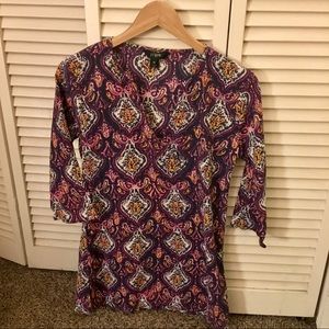 J.Crew Paisley Cotton Tunic/Swim Cover-Up